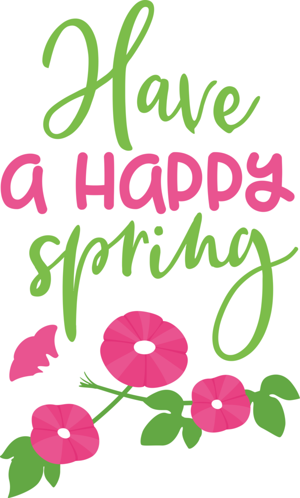 Transparent Easter Design Sticker Logo for Hello Spring for Easter