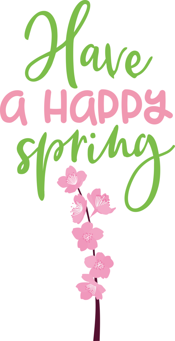 Transparent Easter Design Logo Sticker for Hello Spring for Easter