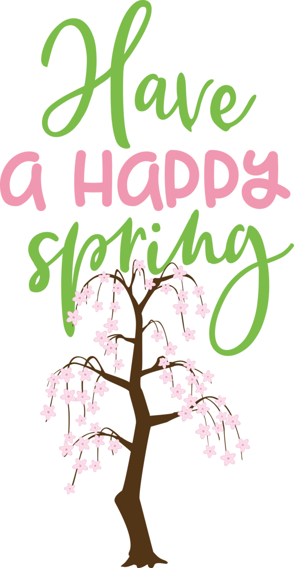 Transparent Easter Design Logo Sticker for Hello Spring for Easter