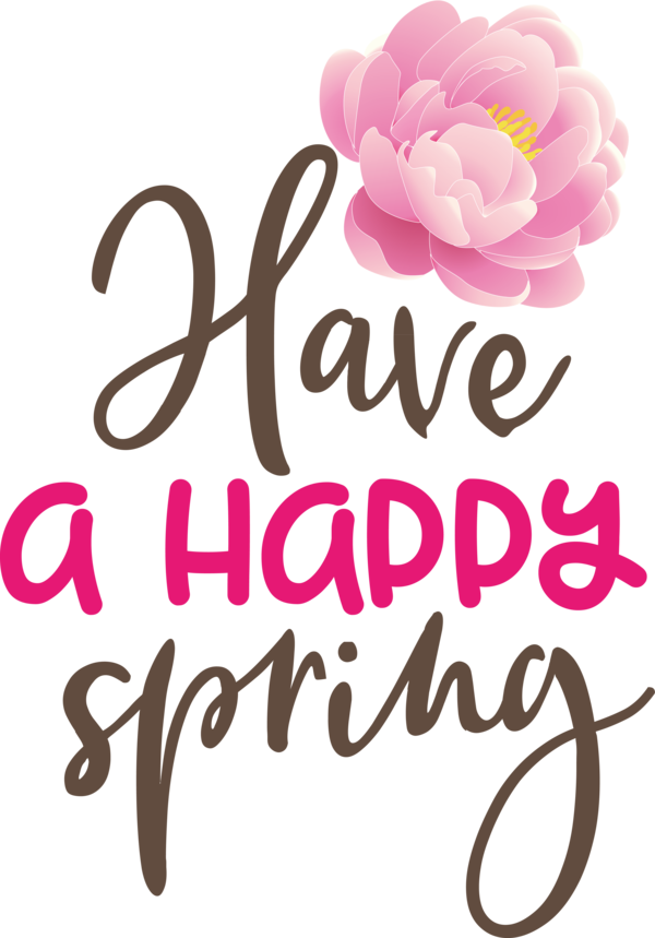 Transparent Easter Design Logo Poster for Hello Spring for Easter