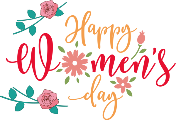 Transparent International Women's Day Floral design Greeting card Cut flowers for Women's Day for International Womens Day