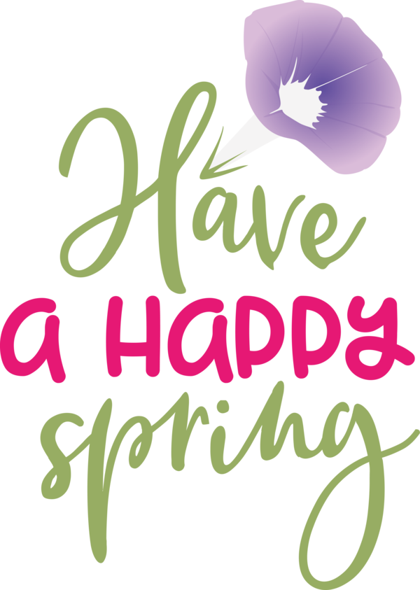 Transparent Easter Meter Logo Cut flowers for Hello Spring for Easter