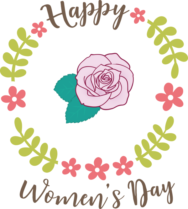 Transparent International Women's Day Wreath Laurel wreath File Format for Women's Day for International Womens Day