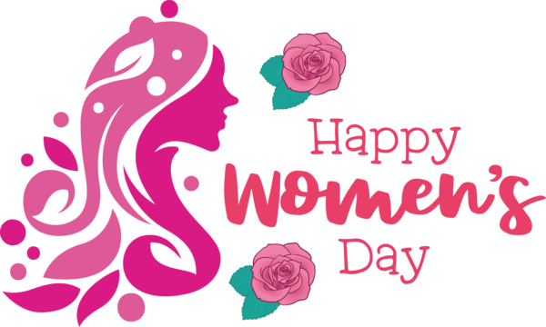 Transparent International Women's Day Logo Cut flowers for Women's Day for International Womens Day