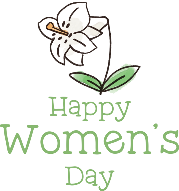 Transparent International Women's Day Flower Plant stem Insect for Women's Day for International Womens Day