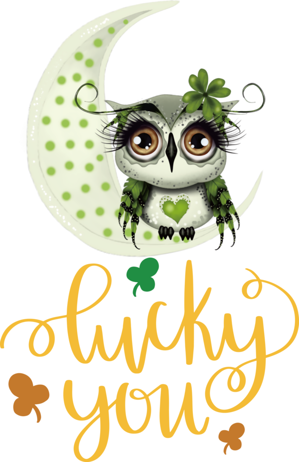 Transparent St. Patrick's Day Owls Cartoon Drawing for St Patricks Day Quotes for St Patricks Day