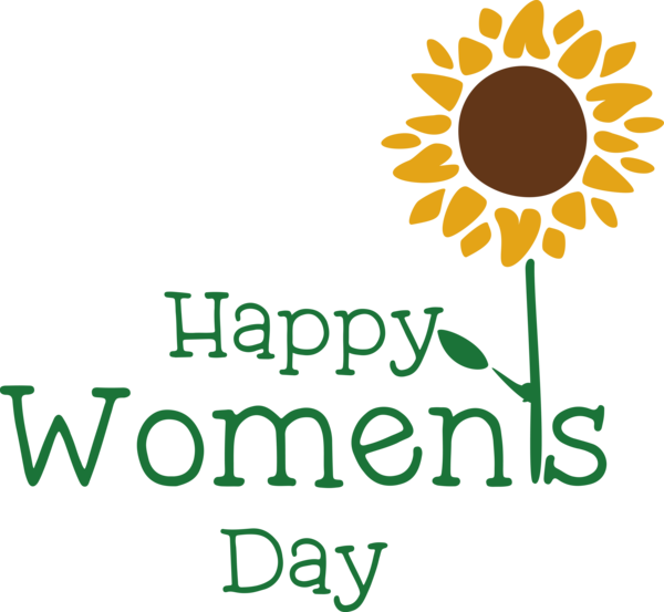 Transparent International Women's Day Sunflowers Logo Cricut for Women's Day for International Womens Day
