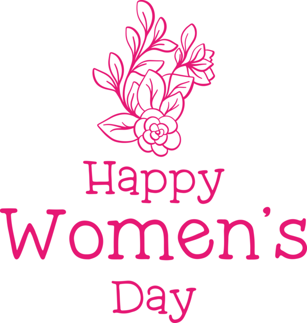 Transparent International Women's Day Flower Logo Design for Women's Day for International Womens Day