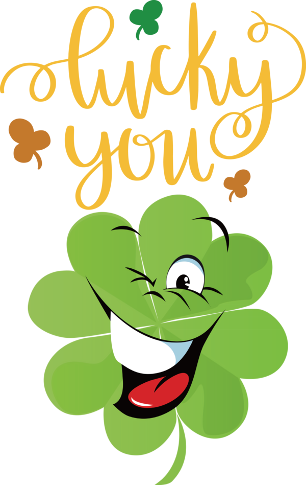 Transparent St. Patrick's Day Sticker Four-leaf clover Text for St Patricks Day Quotes for St Patricks Day