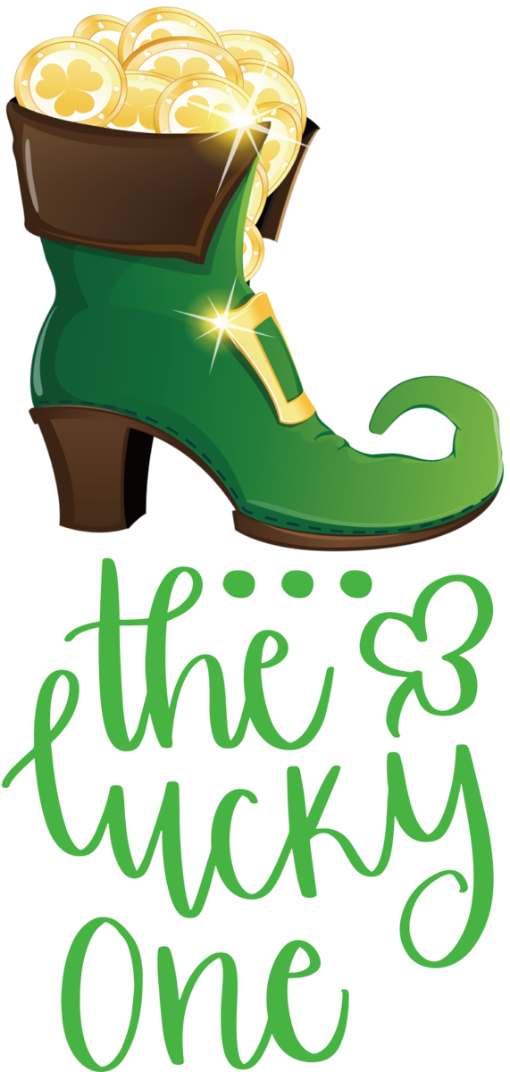 Transparent St. Patrick's Day Shoe High-heeled shoe Gold for St Patricks Day Quotes for St Patricks Day