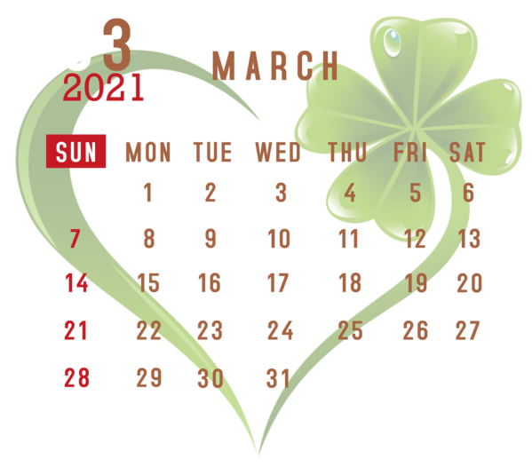 Transparent New Year Hindu Calendar Green Leaf for Printable 2021 Calendar for New Year