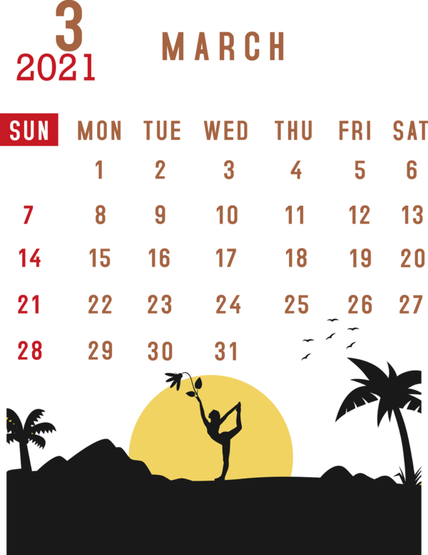 Transparent New Year Hindu Calendar Cartoon Yellow for Printable 2021 Calendar for New Year