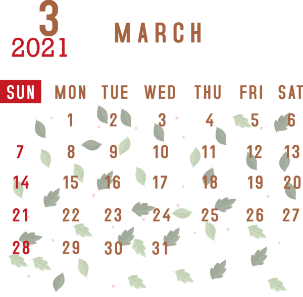 Transparent New Year Design Green Font for Printable 2021 Calendar for New Year