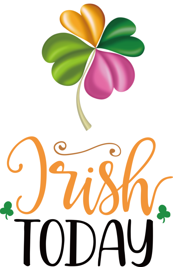 Transparent St. Patrick's Day Flower Logo Petal for St Patricks Day Quotes for St Patricks Day