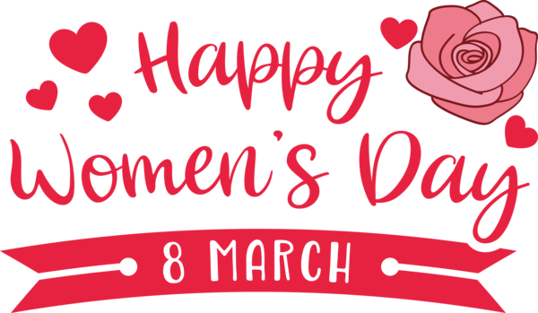 Transparent International Women's Day Logo Petal Valentine's Day for Women's Day for International Womens Day