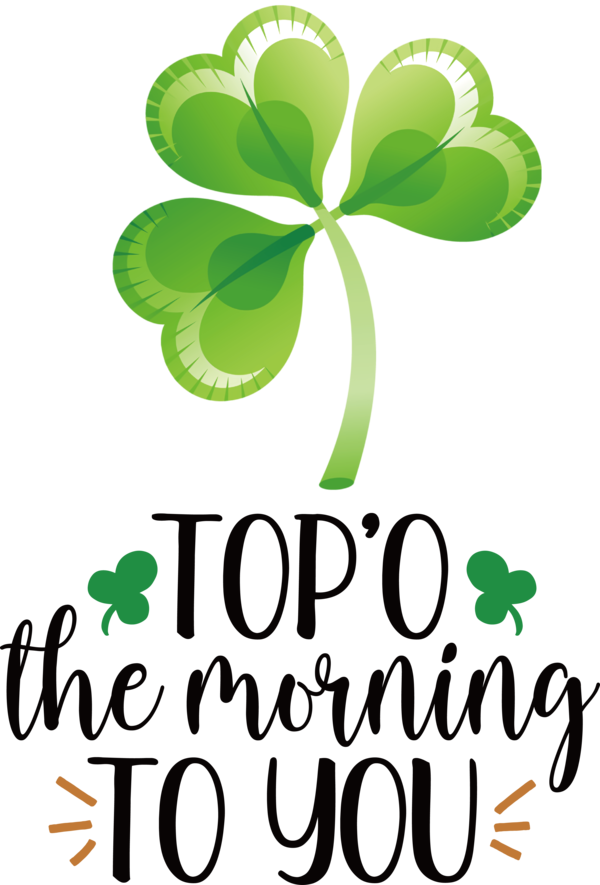 Transparent St. Patrick's Day Shamrock Plant stem Leaf for St Patricks Day Quotes for St Patricks Day