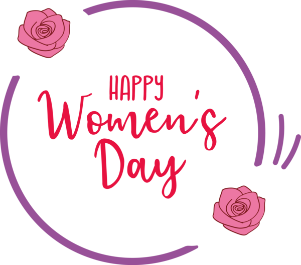 Transparent International Women's Day Garden roses Cut flowers Logo for Women's Day for International Womens Day