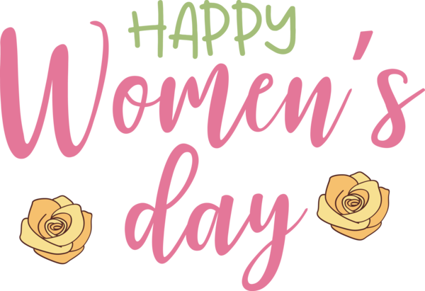 Transparent International Women's Day Floral design Logo Line for Women's Day for International Womens Day