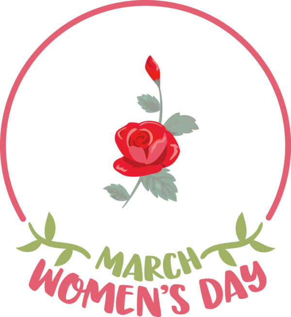 Transparent International Women's Day Cricut Floral design Garden roses for Women's Day for International Womens Day