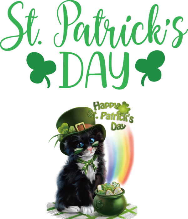 Transparent St. Patrick's Day Cat Dog Puppy for St Patricks Day Quotes for St Patricks Day