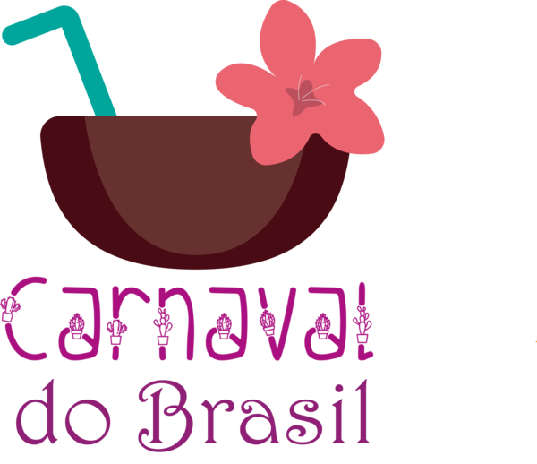 Transparent Brazilian Carnival Flower Logo Petal for Carnaval for Brazilian Carnival