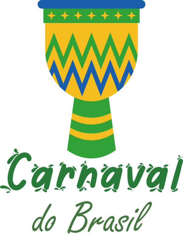 Transparent Brazilian Carnival Logo Green Line for Carnaval for Brazilian Carnival