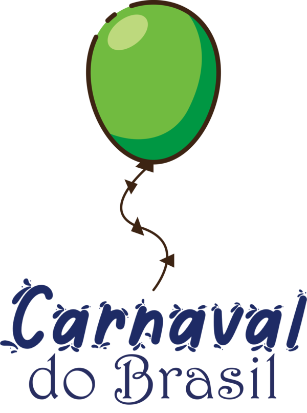 Transparent Brazilian Carnival Logo Balloon Leaf for Carnaval for Brazilian Carnival