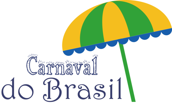 Transparent Brazilian Carnival Logo Aqua M Yellow for Carnaval for Brazilian Carnival