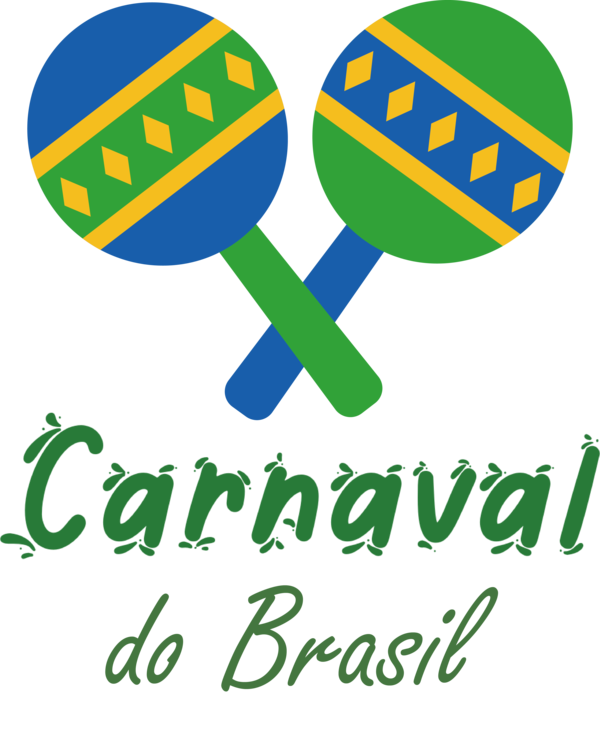 Transparent Brazilian Carnival Logo Green Line for Carnaval for Brazilian Carnival