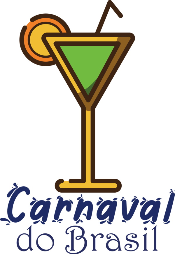 Transparent Brazilian Carnival Logo Line Meter for Carnaval for Brazilian Carnival