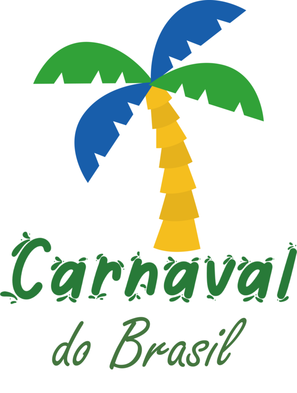 Transparent Brazilian Carnival Logo Leaf Green for Carnaval for Brazilian Carnival