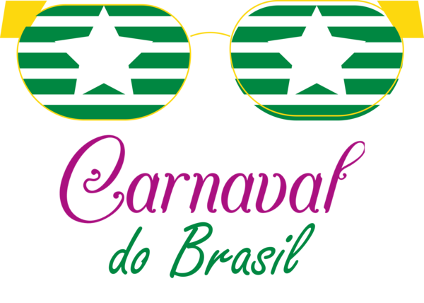 Transparent Brazilian Carnival Sunglasses Glasses Logo for Carnaval for Brazilian Carnival