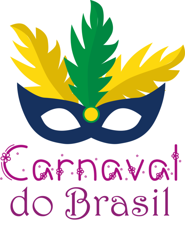 Transparent Brazilian Carnival Logo Leaf Flower for Carnaval for Brazilian Carnival