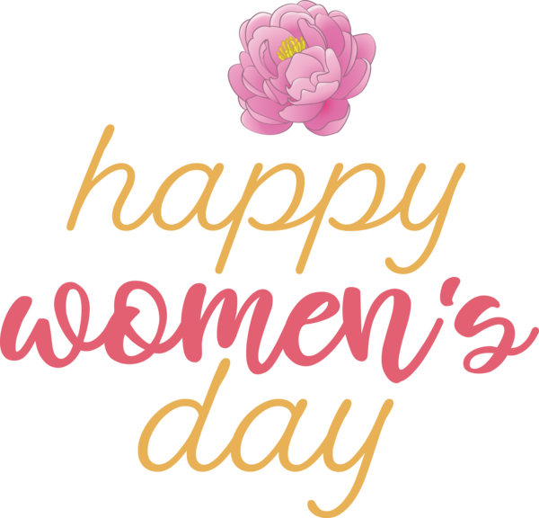 Transparent International Women's Day Floral design Cut flowers Logo for Women's Day for International Womens Day