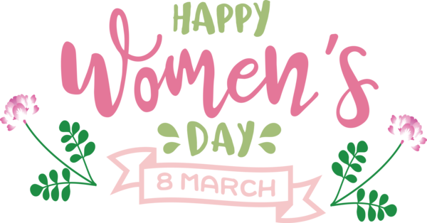 Transparent International Women's Day Logo Floral design Design for Women's Day for International Womens Day