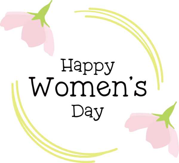 Transparent International Women's Day Floral design Logo Leaf for Women's Day for International Womens Day