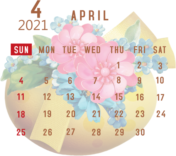 Transparent New Year Petal Font Meter for Printable 2021 Calendar for New Year