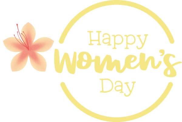 Transparent International Women's Day Logo Petal Flower for Women's Day for International Womens Day