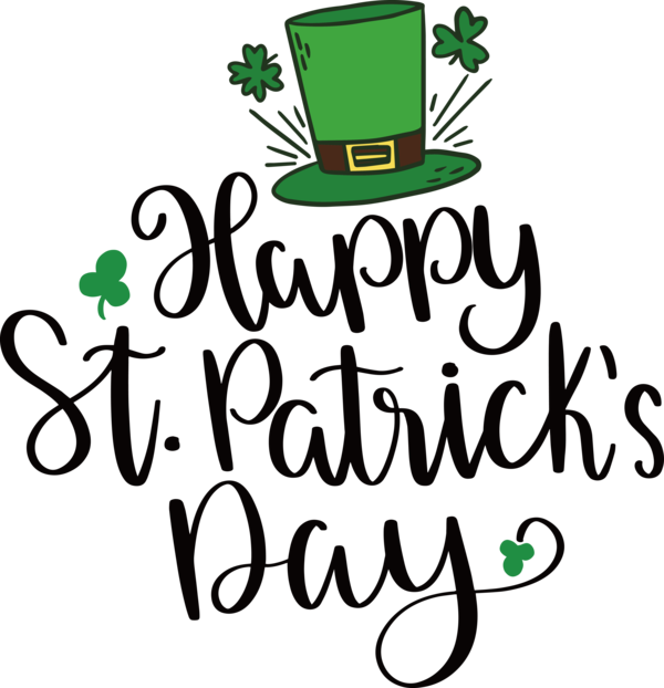Transparent St. Patrick's Day Logo Calligraphy Symbol for St Patricks Day Quotes for St Patricks Day