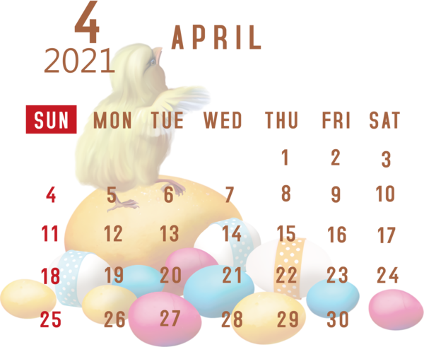 Transparent New Year Egg Easter egg Cartoon for Printable 2021 Calendar for New Year