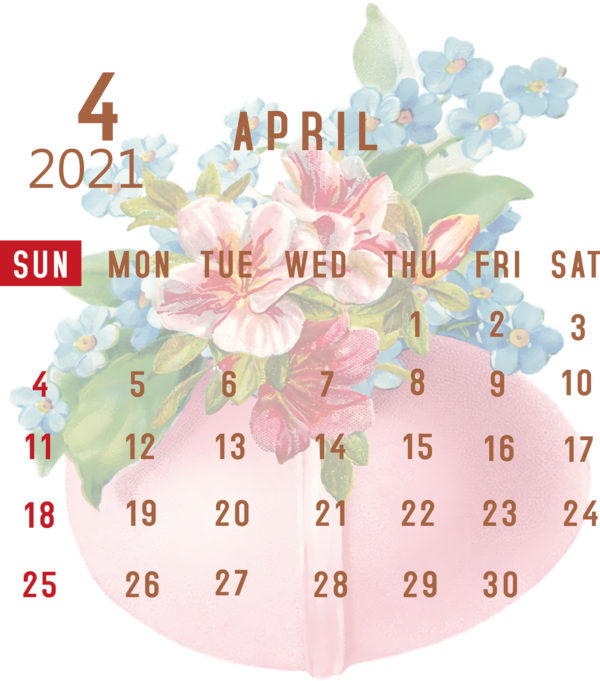 Transparent New Year Paintbrush Painting Drawing for Printable 2021 Calendar for New Year
