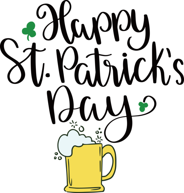 Transparent St. Patrick's Day Logo Cartoon Yellow for St Patricks Day Quotes for St Patricks Day