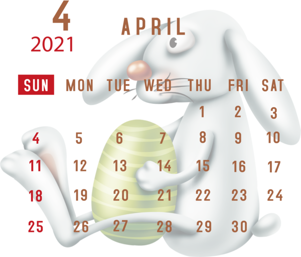 Transparent New Year Tooth Cartoon Meter for Printable 2021 Calendar for New Year