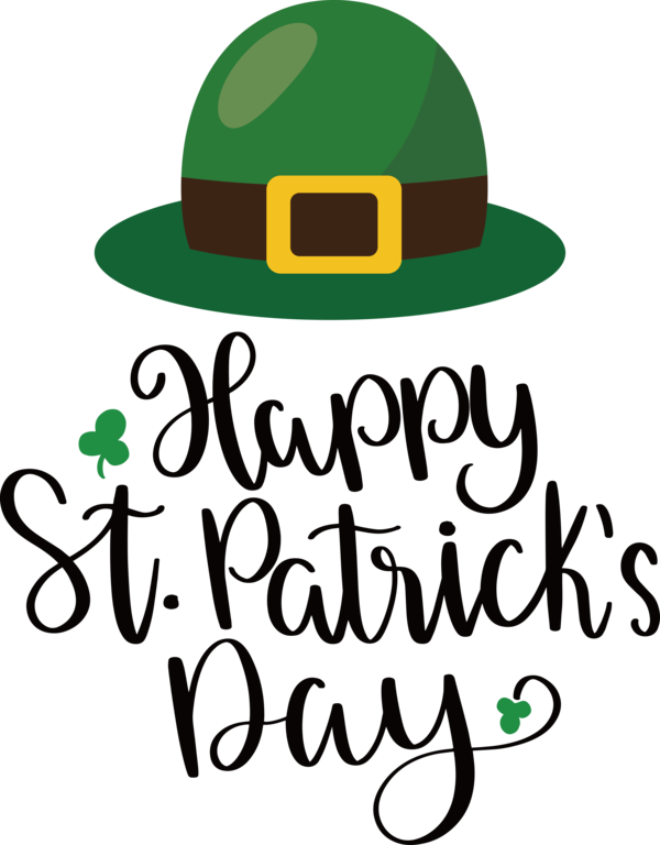 Transparent St. Patrick's Day Hat Logo Character for St Patricks Day Quotes for St Patricks Day