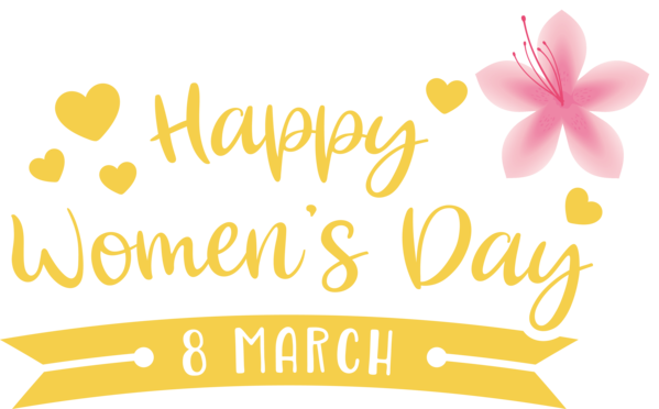 Transparent International Women's Day Greeting card Logo Floral design for Women's Day for International Womens Day