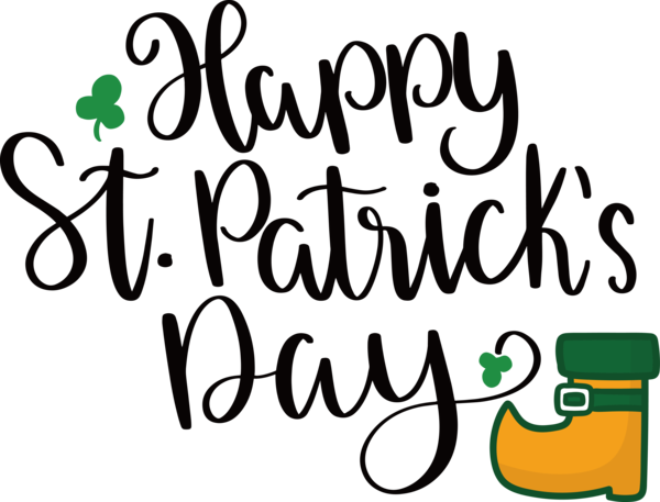 Transparent St. Patrick's Day Logo Calligraphy Meter for St Patricks Day Quotes for St Patricks Day