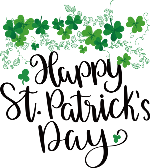 Transparent St. Patrick's Day Leaf Floral design Design for St Patricks Day Quotes for St Patricks Day