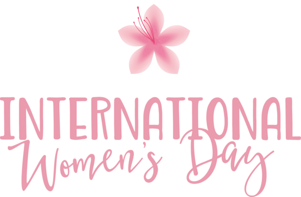 Transparent International Women's Day Logo Font Petal for Women's Day for International Womens Day