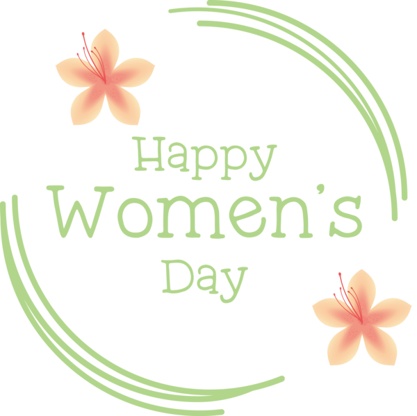 Transparent International Women's Day Logo Petal Flower for Women's Day for International Womens Day