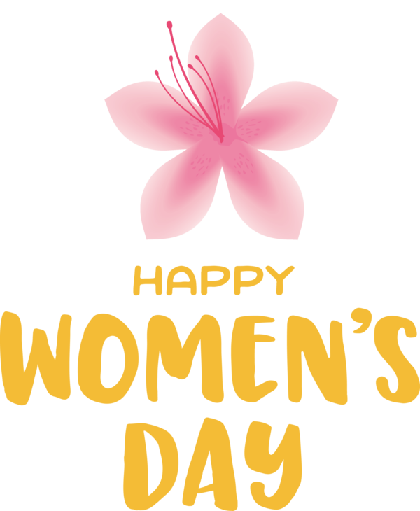 Transparent International Women's Day Floral design Petal Logo for Women's Day for International Womens Day
